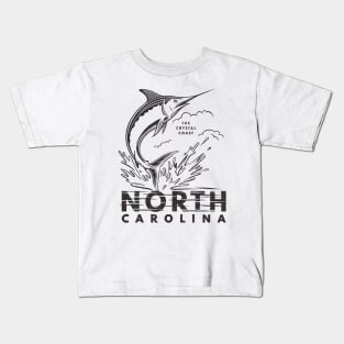 North Carolina Marlin Fishing in the Crystal Coast Kids T-Shirt